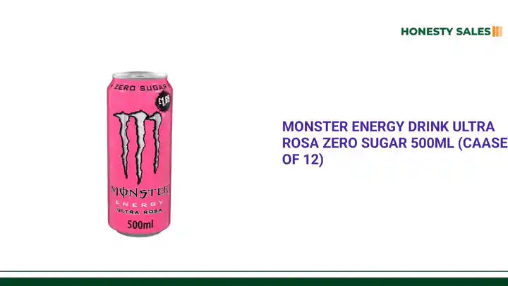 Monster Energy Drink Ultra Rosa Zero Sugar 500ml (Caase of 12) by@Outfy