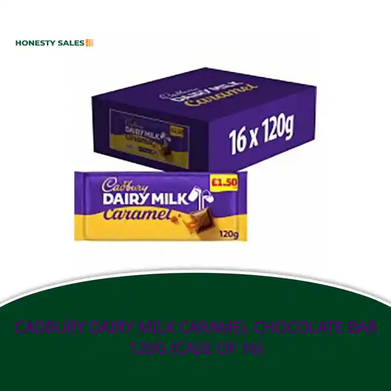 Cadbury Dairy Milk Caramel Chocolate Bar 120g (Case of 16) by@Outfy