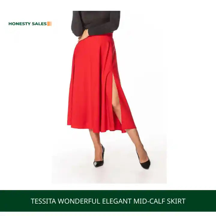 Tessita wonderful elegant mid-calf skirt by@Outfy
