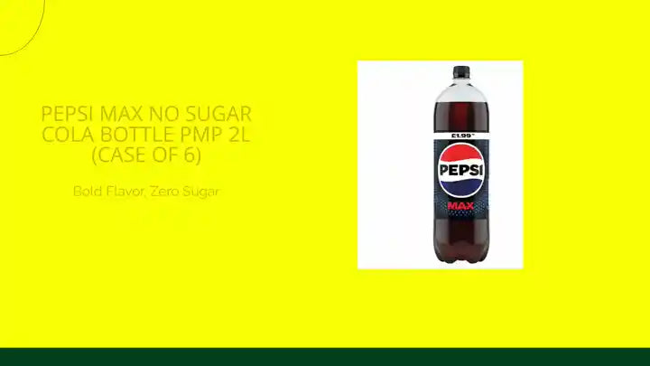 Pepsi Max No Sugar Cola Bottle PMP 2L (Case of 6) by@Outfy