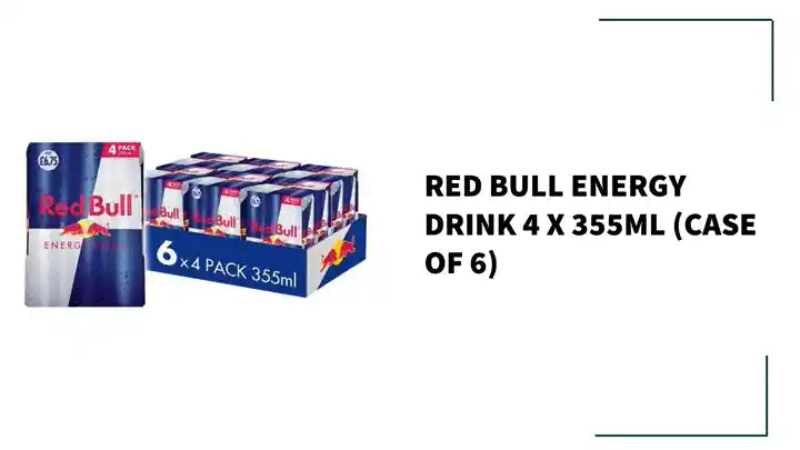 Red Bull Energy Drink 4 x 355ml (Case of 6) by@Outfy