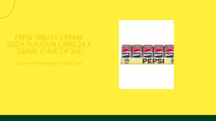 Pepsi Treats Cream Soda Flavour Cans 24 x 330ml (Case of 24) by@Outfy