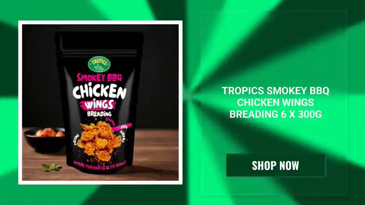 Tropics Smokey BBQ Chicken Wings Breading 6 x 300g by@Outfy