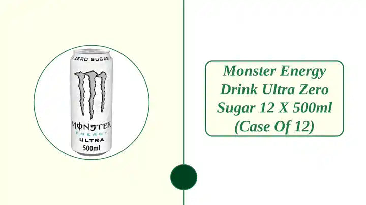 Monster Energy Drink Ultra Zero Sugar 12 x 500ml (Case of 12) by@Outfy