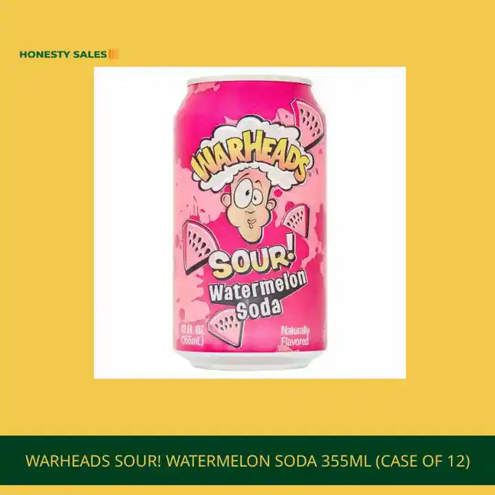 Warheads Sour! Watermelon Soda 355ml (Case of 12) by@Outfy