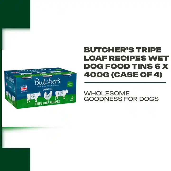 Butcher's Tripe Loaf Recipes Wet Dog Food Tins 6 x 400g (Case of 4) by@Outfy