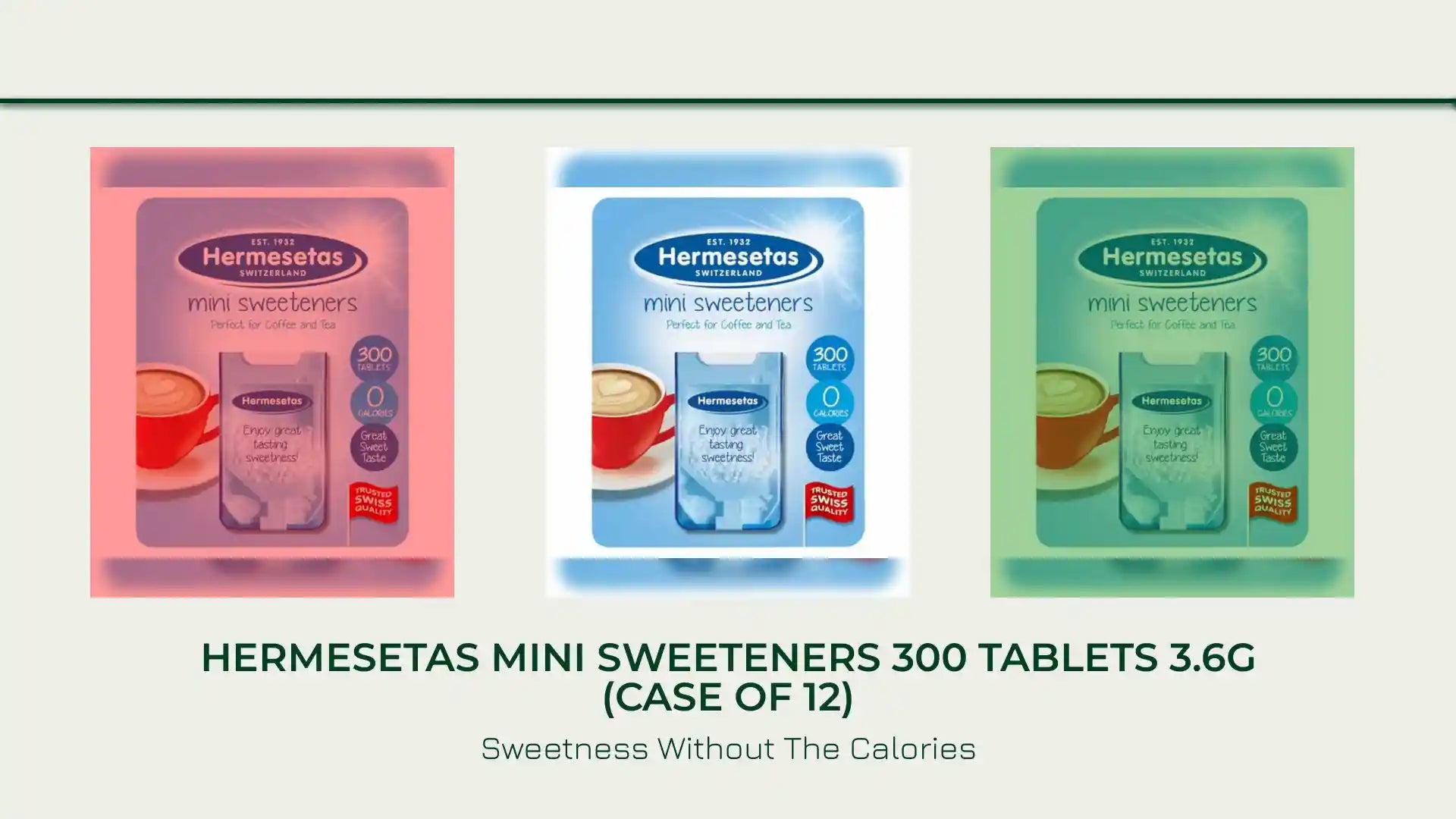 Hermesetas Mini Sweeteners 300 Tablets 3.6g (Case of 12) by@Outfy
