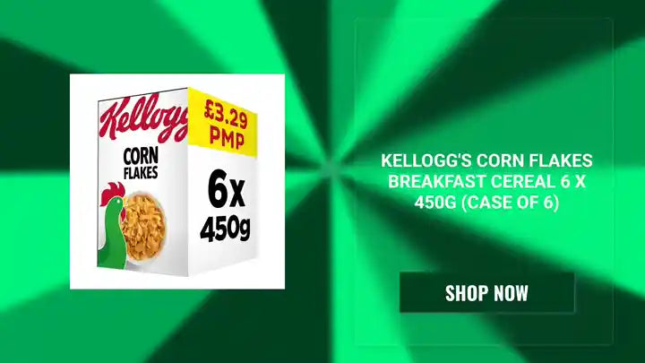 Kellogg's Corn Flakes Breakfast Cereal 6 x 450g (Case of 6) by@Outfy