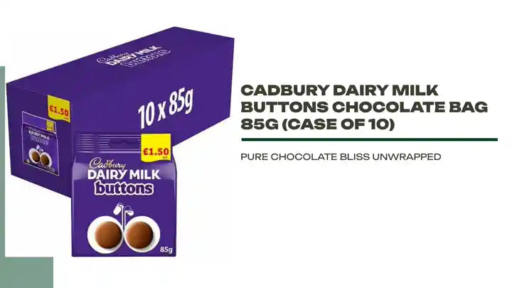 Cadbury Dairy Milk Buttons Chocolate Bag 85g (Case of 10) by@Outfy