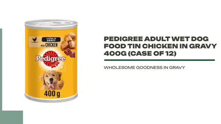 Pedigree Adult Wet Dog Food Tin Chicken in Gravy 400g (Case of 12) by@Outfy