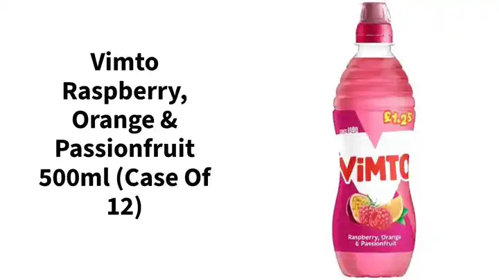 Vimto Raspberry, Orange &amp; Passionfruit 500ml (Case of 12) by@Outfy