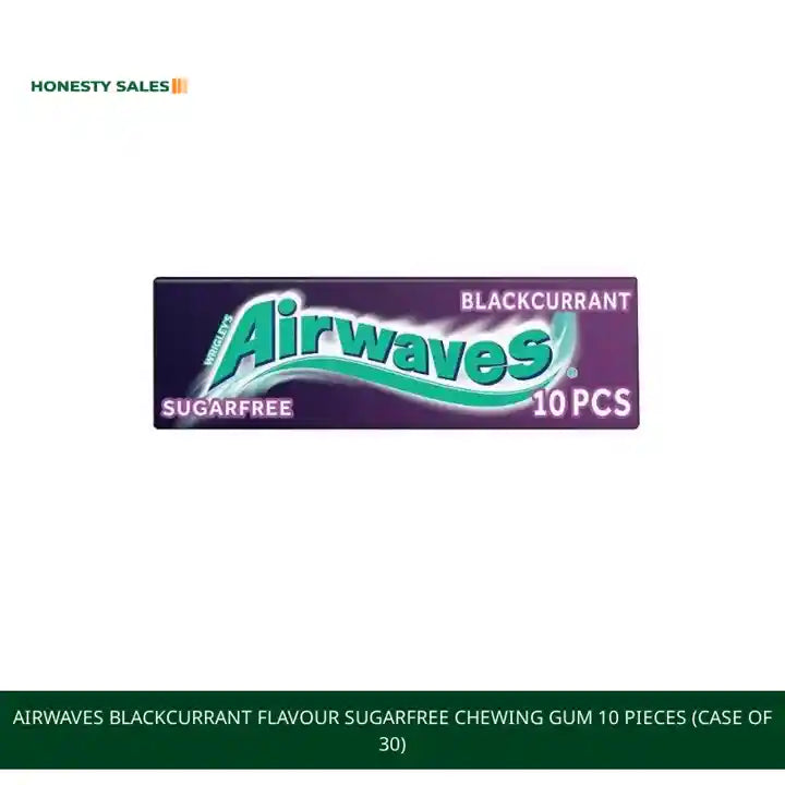 Airwaves Blackcurrant Flavour Sugarfree Chewing Gum 10 Pieces (Case of 30) by@Outfy