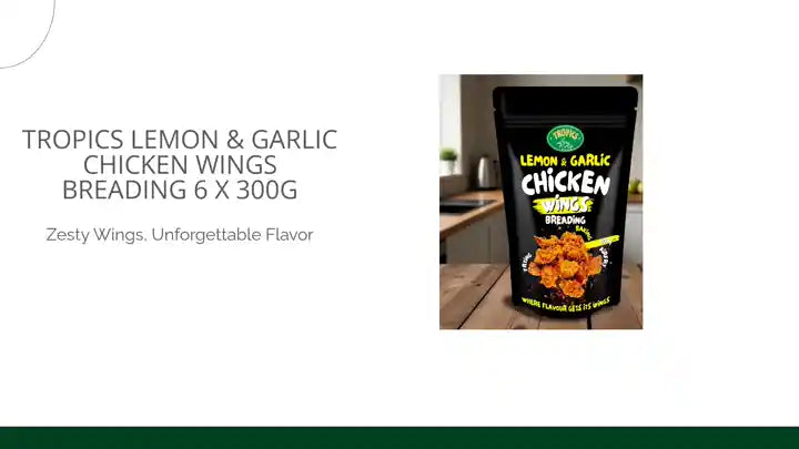 Tropics Lemon &amp; Garlic Chicken Wings Breading 6 x 300g by@Outfy