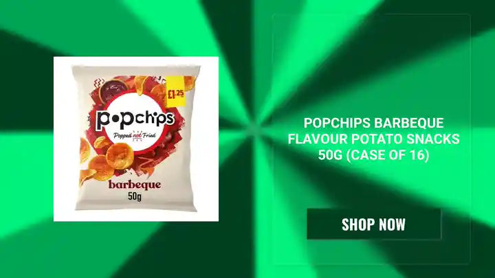 Popchips Barbeque Flavour Potato Snacks 50g (Case of 16) by@Outfy