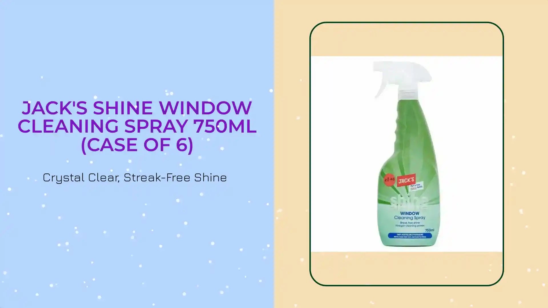 Jack's Shine Window Cleaning Spray 750ml (Case of 6) by@Outfy