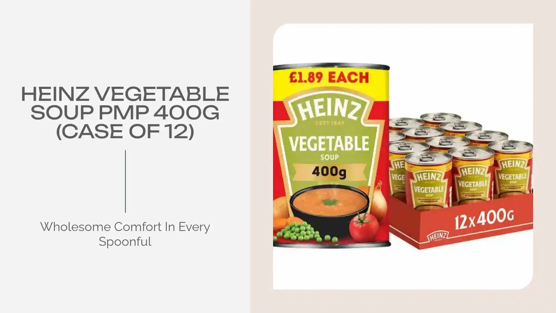 Heinz Vegetable Soup PMP 400g (Case of 12) by@Outfy