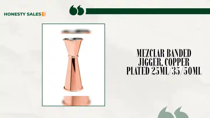 Mezclar Banded Jigger, Copper Plated 25ml/35/50ml by@Outfy