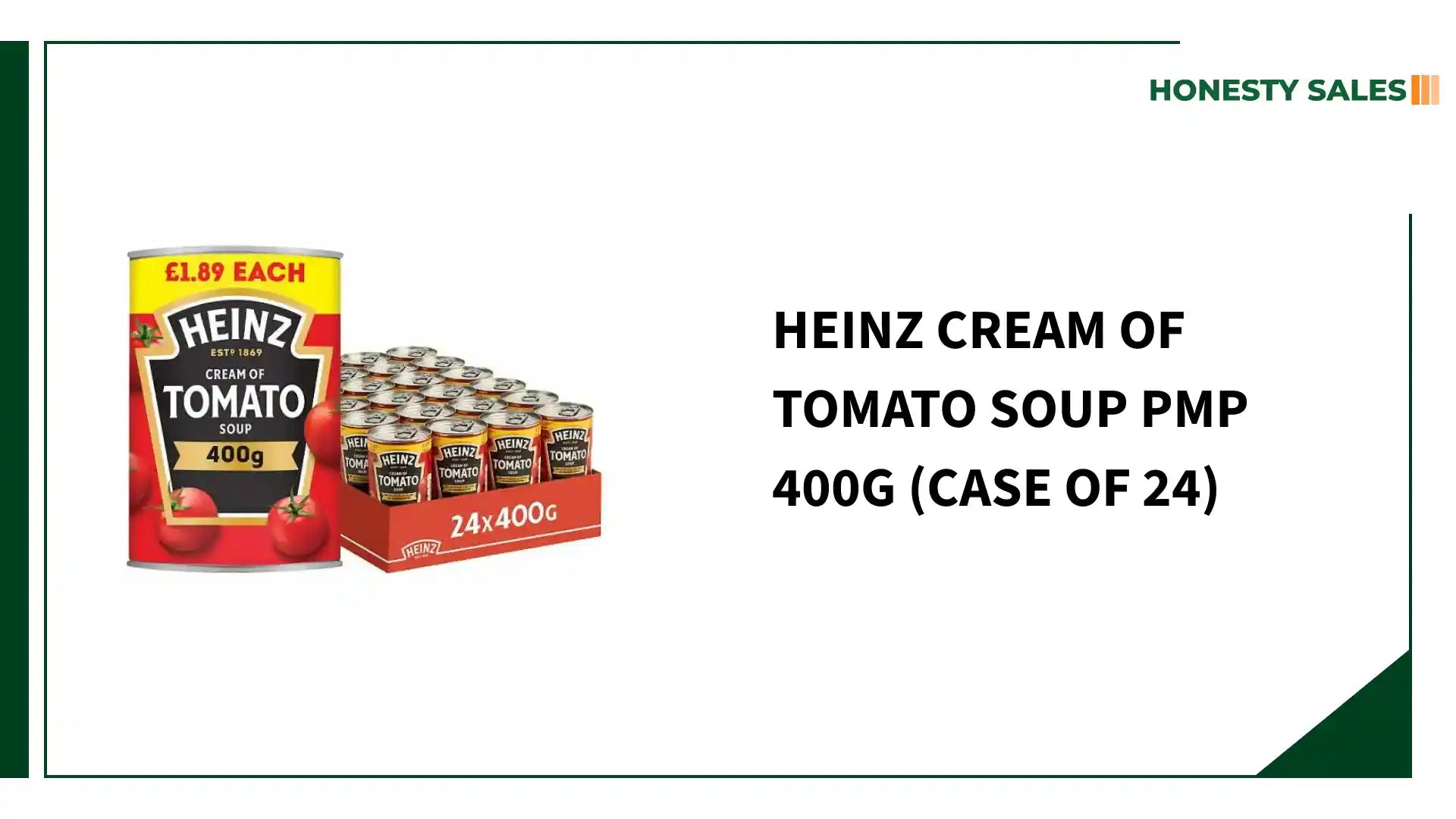 Heinz Cream of Tomato Soup PMP 400g (Case of 24) by@Outfy