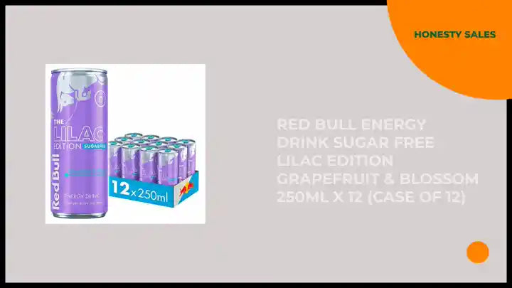 Red Bull Energy Drink Sugar Free Lilac Edition Grapefruit &amp; Blossom 250ml x 12 (Case of 12) by@Outfy