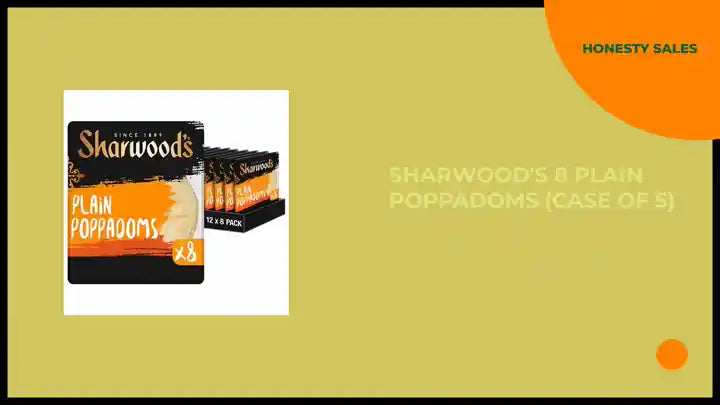 Sharwood's 8 Plain Poppadoms (Case of 5) by@Outfy
