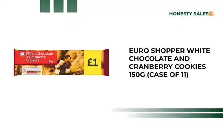 Euro Shopper White Chocolate and Cranberry Cookies 150g (Case of 11) by@Outfy