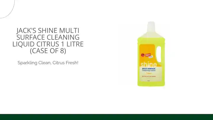Jack's Shine Multi Surface Cleaning Liquid Citrus 1 Litre (Case of 8) by@Outfy