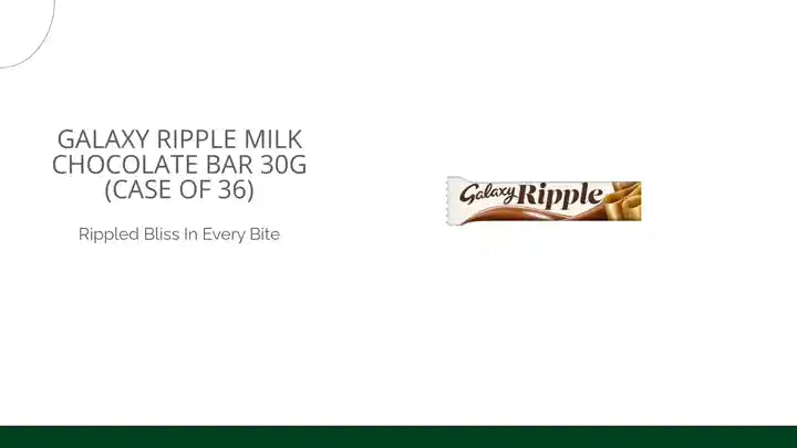 Galaxy Ripple Milk Chocolate Bar 30g (Case of 36) by@Outfy