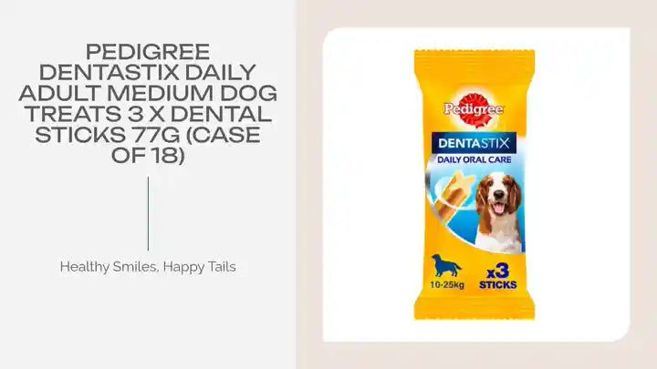 Pedigree Dentastix Daily Adult Medium Dog Treats 3 x Dental Sticks 77g (Case of 18) by@Outfy