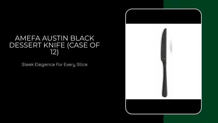 Amefa Austin Black Dessert Knife (Case of 12) by@Outfy
