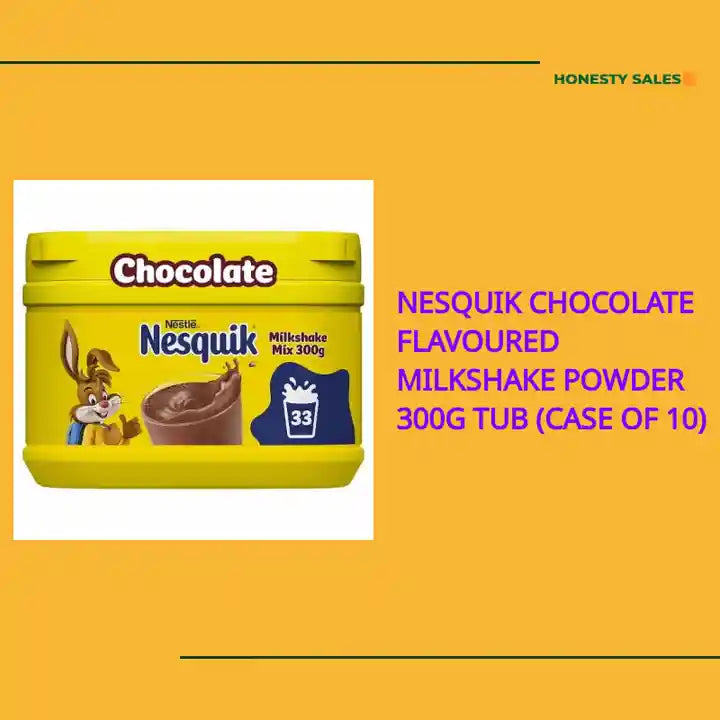 Nesquik Chocolate Flavoured Milkshake Powder 300g Tub (Case of 10) by@Outfy