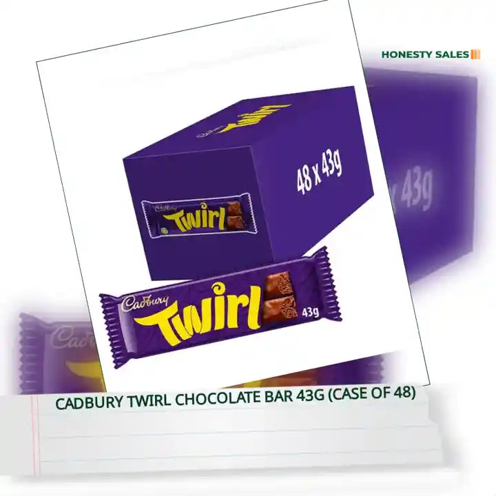 Cadbury Twirl Chocolate Bar 43g (Case of 48) by@Outfy