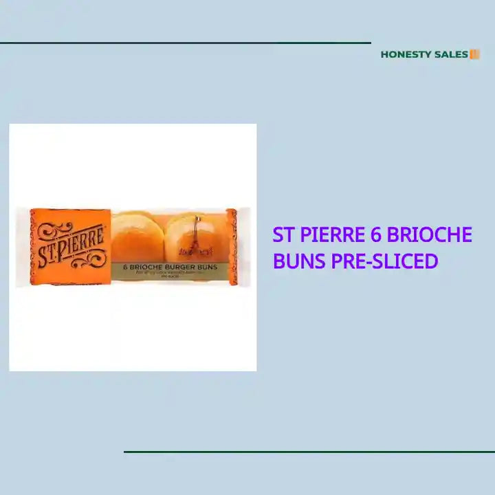 St Pierre 6 Brioche Buns Pre-Sliced by@Outfy