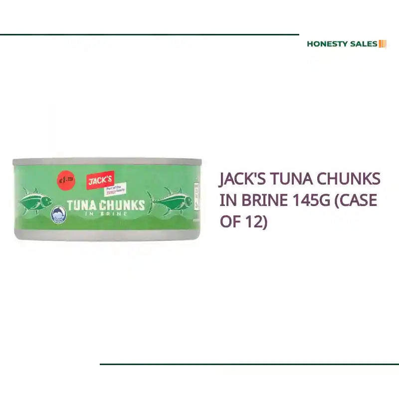 Jack's Tuna Chunks in Brine 145g (Case of 12) by@Outfy