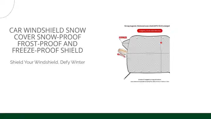 Car Windshield Snow Cover Snow-Proof Frost-Proof And Freeze-Proof Shield by@Outfy