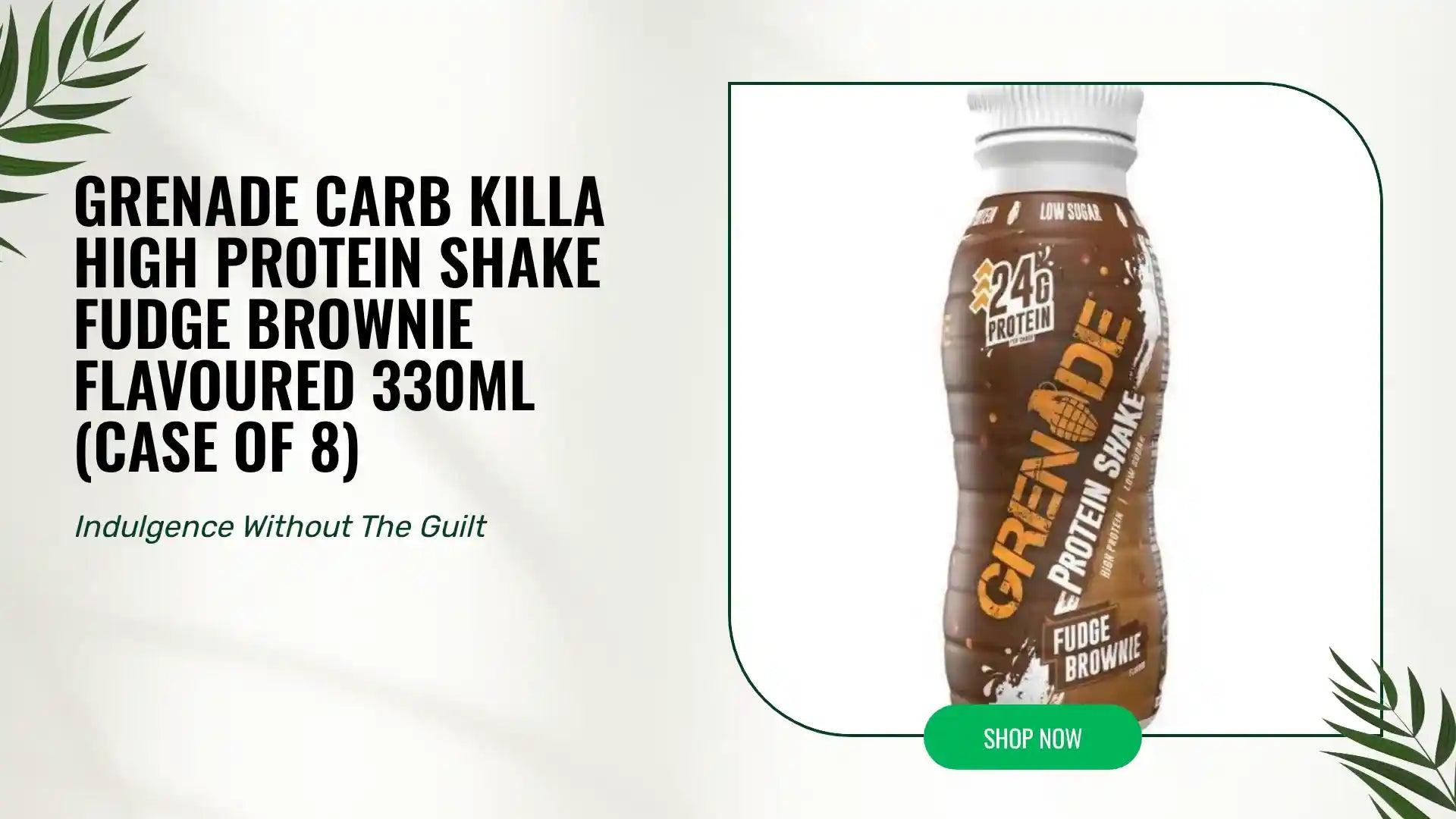 Grenade Carb Killa High Protein Shake Fudge Brownie Flavoured 330ml (Case of 8) by@Outfy