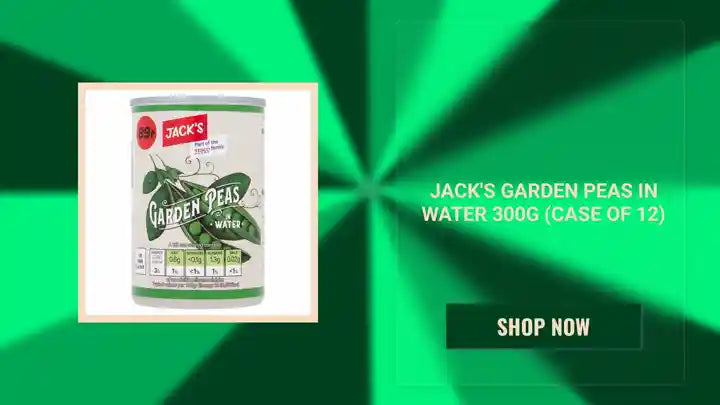 Jack's Garden Peas in Water 300g (Case of 12) by@Outfy
