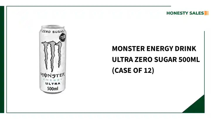 Monster Energy Drink Ultra Zero Sugar 500ml (Case of 12) by@Outfy