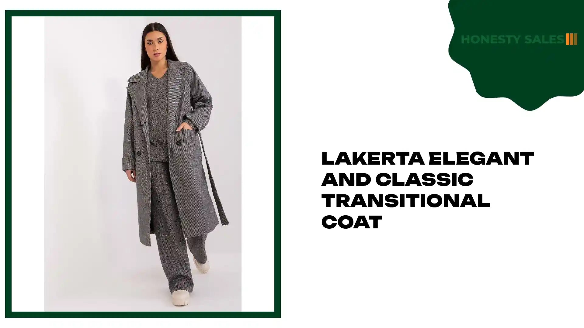 Lakerta elegant and classic transitional coat by@Outfy