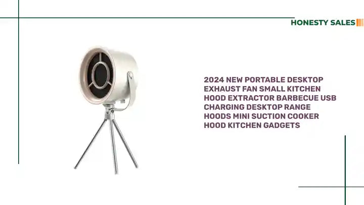 2024 New Portable Desktop Exhaust Fan Small Kitchen Hood Extractor Barbecue USB Charging Desktop Range Hoods Mini Suction Cooker Hood Kitchen Gadgets by@Outfy