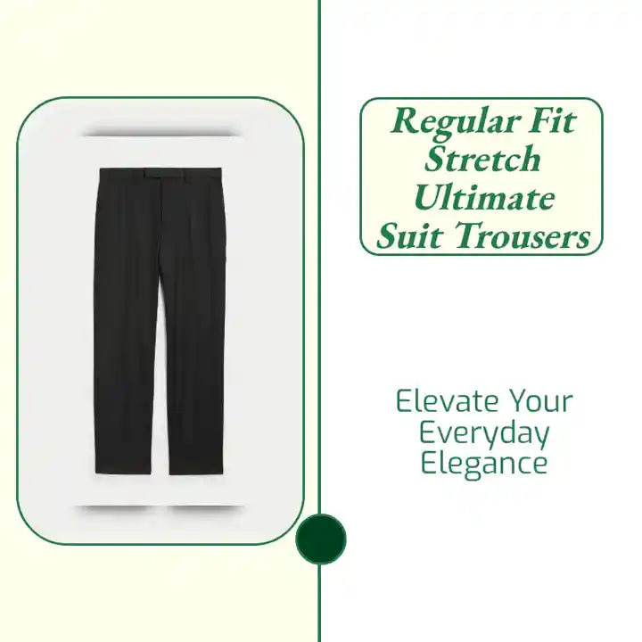 Regular Fit Stretch Ultimate Suit Trousers by@Outfy