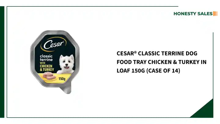 CESAR&reg; Classic Terrine Dog Food Tray Chicken &amp; Turkey in Loaf 150g (Case of 14) by@Outfy