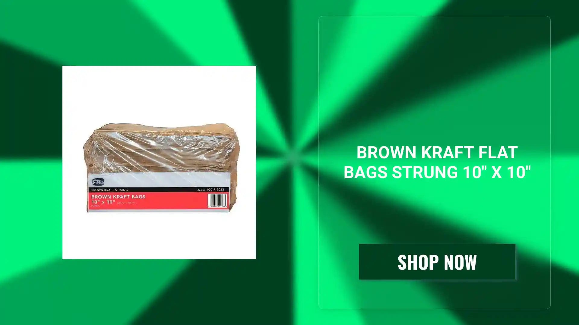 Brown Kraft Flat Bags Strung 10" x 10" by@Outfy