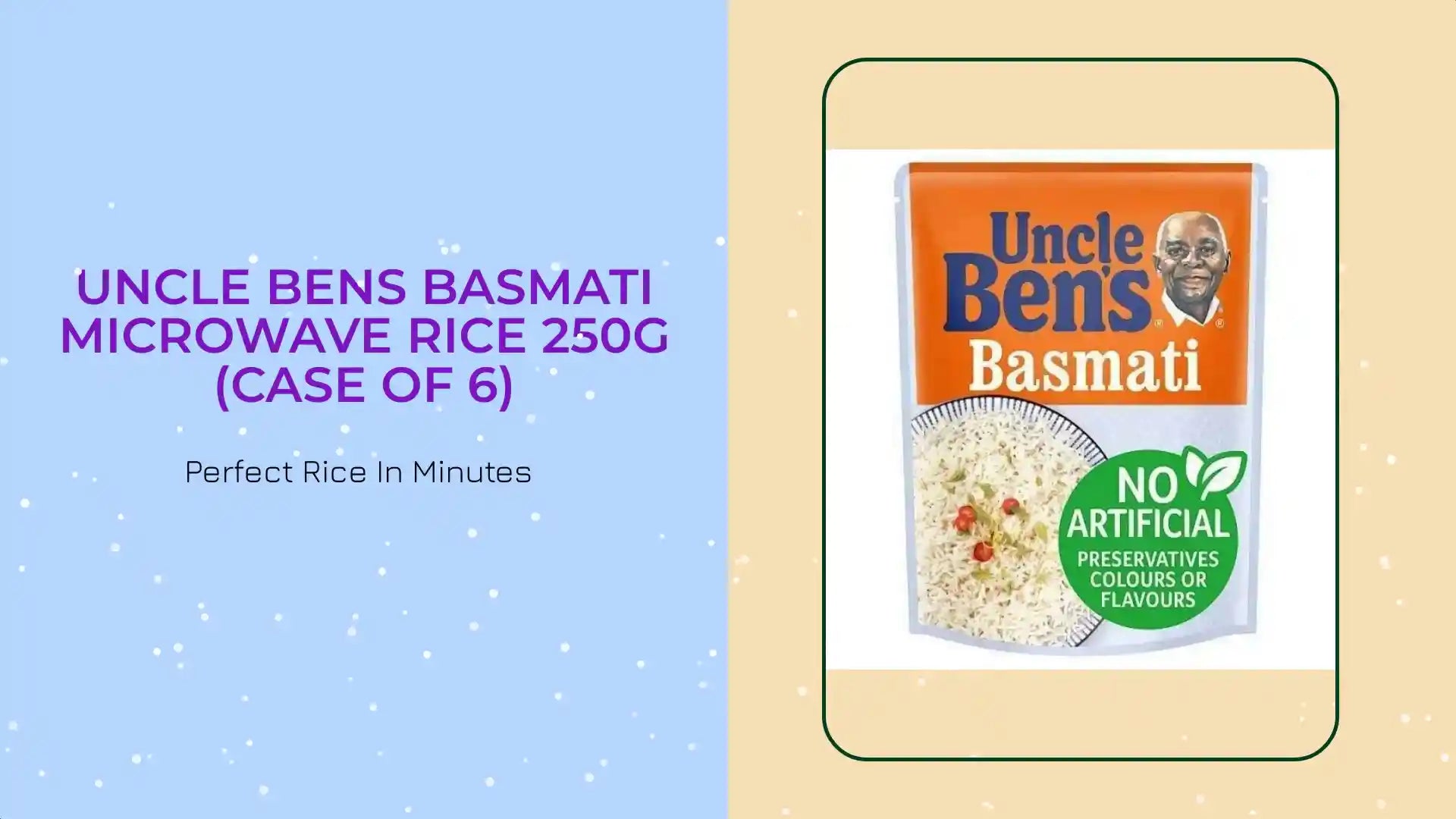 Uncle Bens Basmati Microwave Rice 250g (Case of 6) by@Outfy