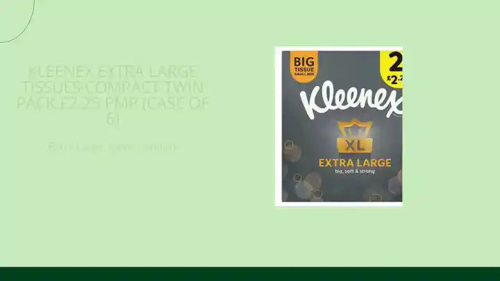 Kleenex Extra Large Tissues Compact Twin Pack &pound;2.25 PMP (Case of 6) by@Outfy