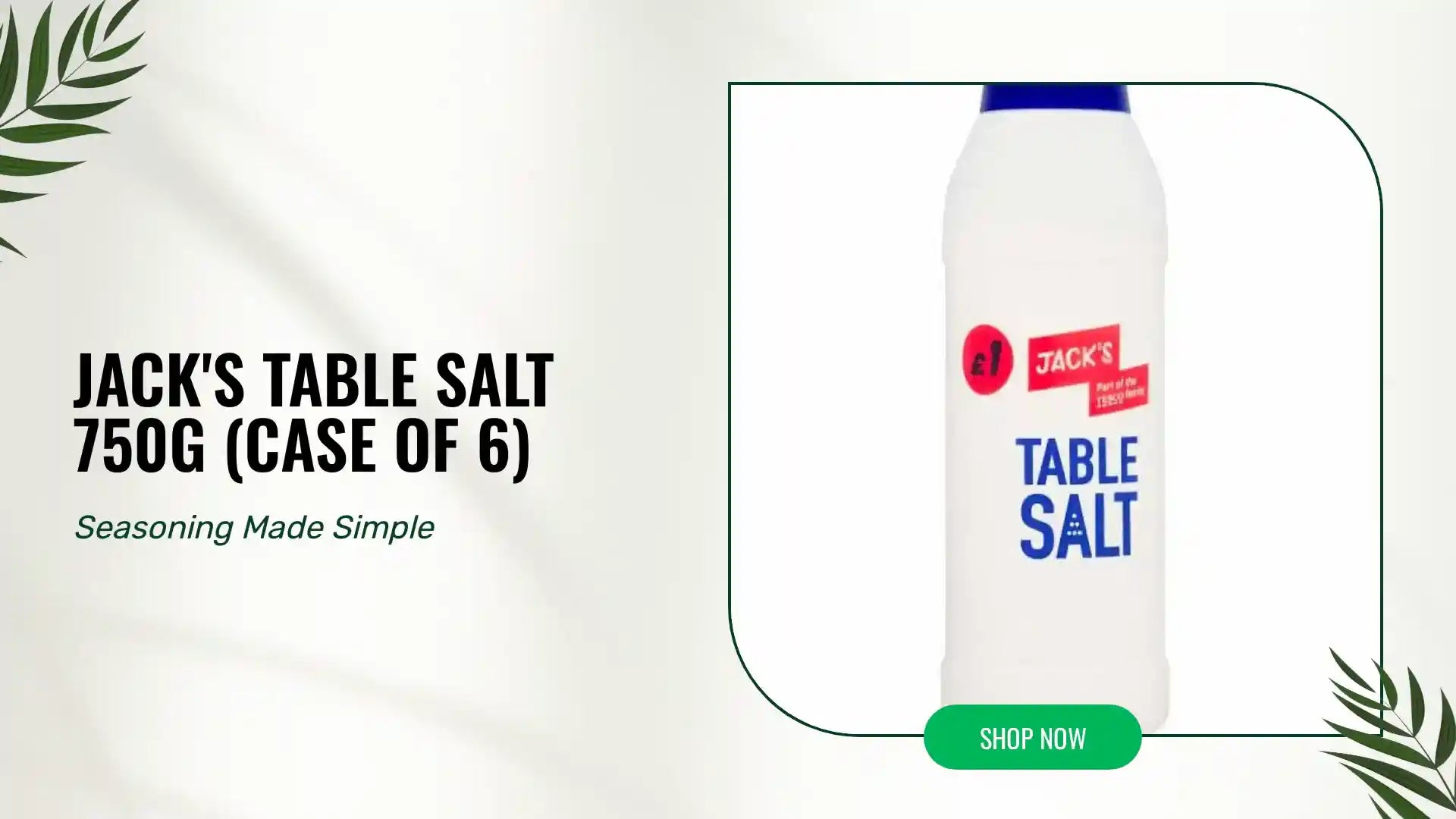 Jack's Table Salt 750g (Case of 6) by@Outfy