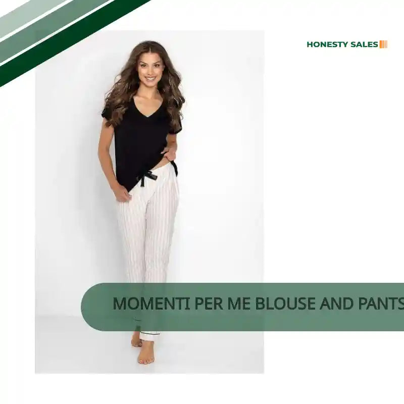 Momenti Per Me blouse and pants womens pajamas by@Outfy