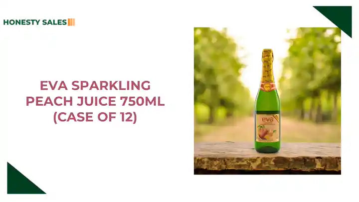 Eva Sparkling Peach Juice 750ml (Case of 12) by@Outfy