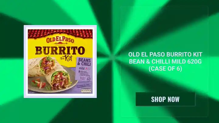 Old El Paso Burrito Kit Bean & Chilli Mild 620g (Case of 6) by@Outfy