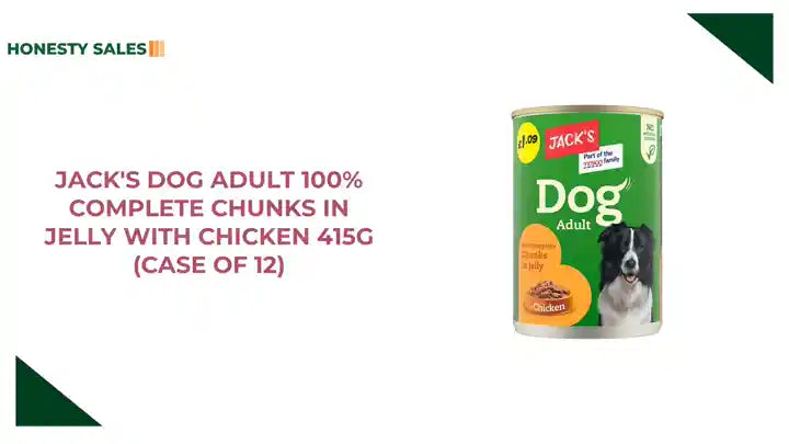 Jack's Dog Adult 100% Complete Chunks in Jelly with Chicken 415g (Case of 12) by@Outfy
