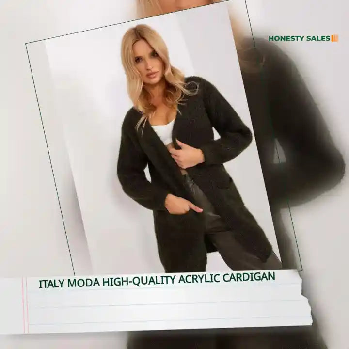 Italy Moda high-quality acrylic cardigan by@Outfy